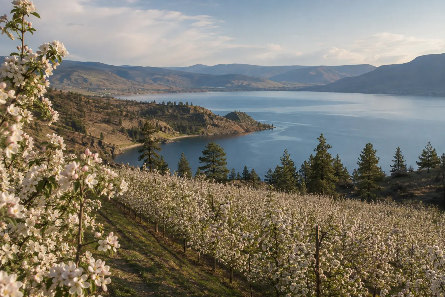 An orchard begins with a quiet exchange.