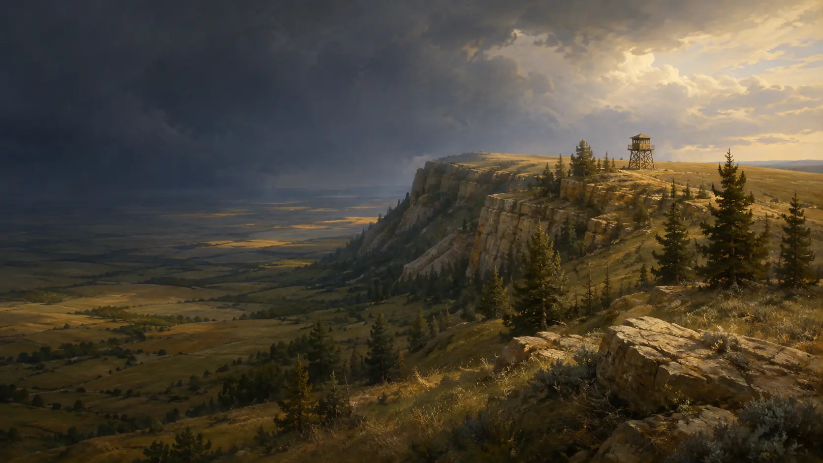 Where the prairie rises.